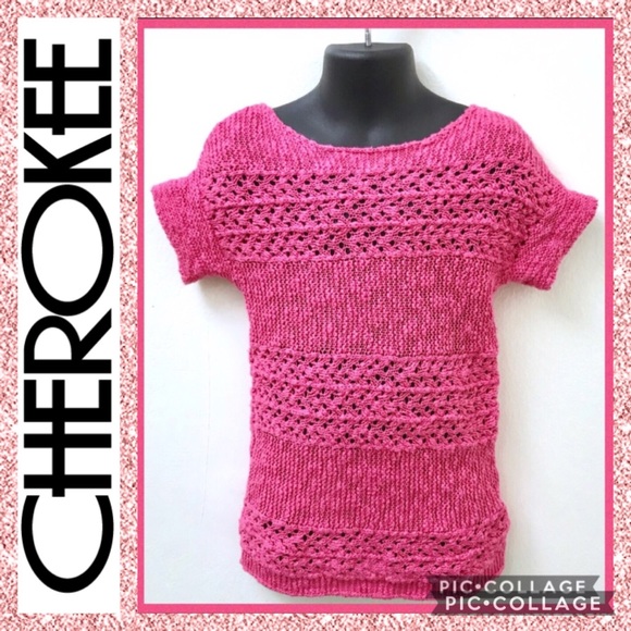 CHEROKEE Girls Pink Knit Top - Picture 1 of 2